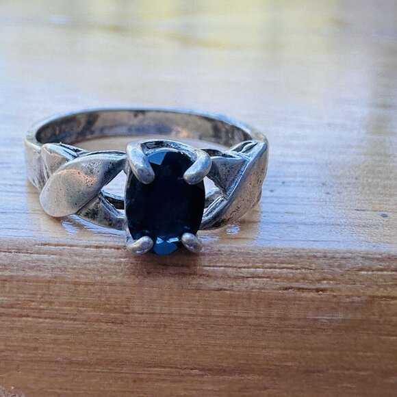 VTG Jay King DTR Sterling 925‎ Black Spinel Ring Size 7 Oval Shape 2.7g - Picture 7 of 11